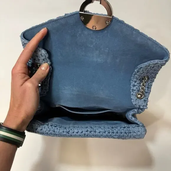 Sandro RAFFIA YZA BAG blue - Picture 8 of 9